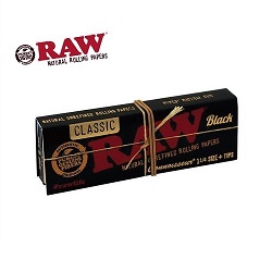 RAW CLASSIC BLACK CONNOISSEUR 1 1/4+TIPS - ロウ クラシック ブラック コニサー チップ付き